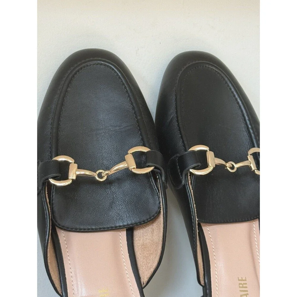 Cushionaire Yoga Mule Loafers Size 8 Black Horsebit Slip On Comfort Flats